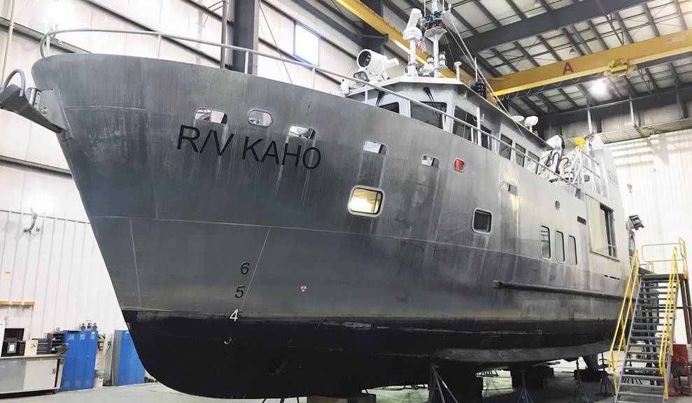 Commercial Vessel RV Kaho in for refit